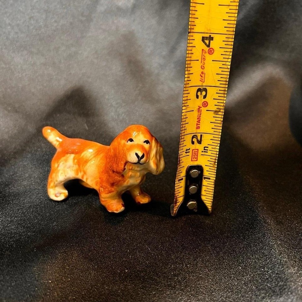 Cocker Spaniel Figurine Vintage Small Brown White Excellent Ceramic Dog - Picture 2 of 7
